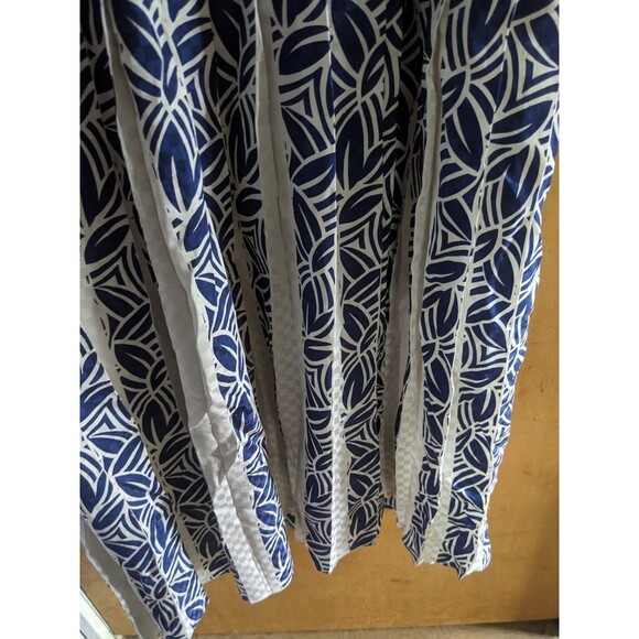 Maggie London by Jeannene Booher 100% Silk Blue Drop Waist Ruffle Hem Dress - Picture 8 of 11